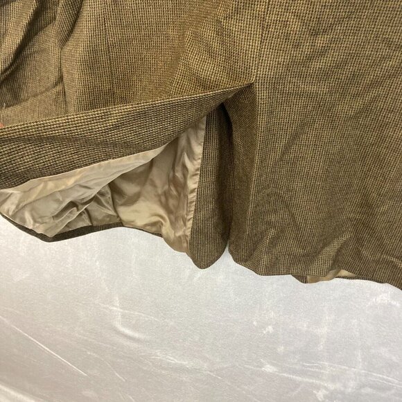 Chaps Ralph Lauren 100% Lambswool Tweed Blazer Mens 44L Sports Jacket Tan Green - Picture 11 of 16